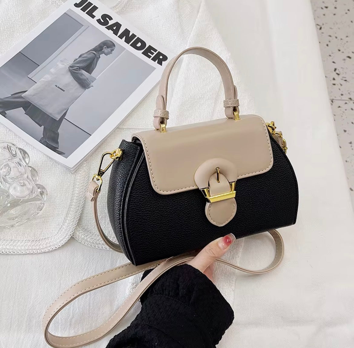 Vintage borsa a mano e tracolla