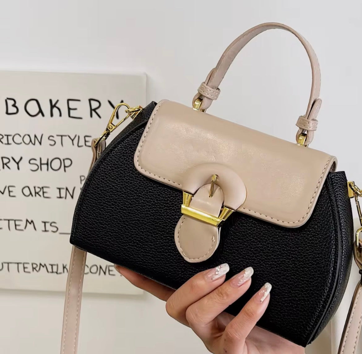 Vintage borsa a mano e tracolla