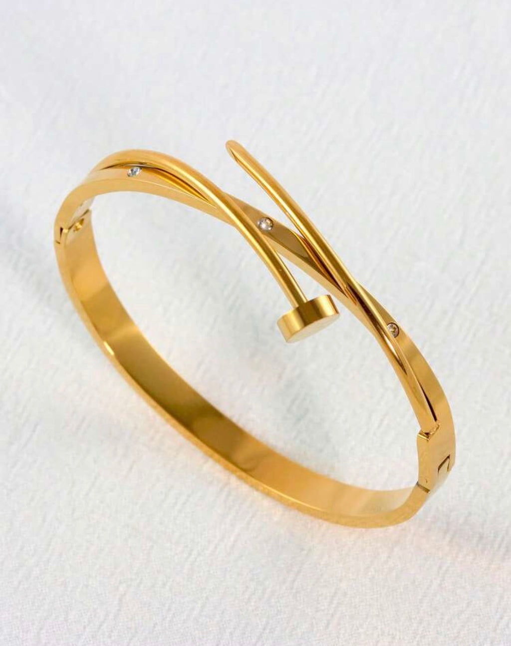 3 set braccialetti placato in oro vero