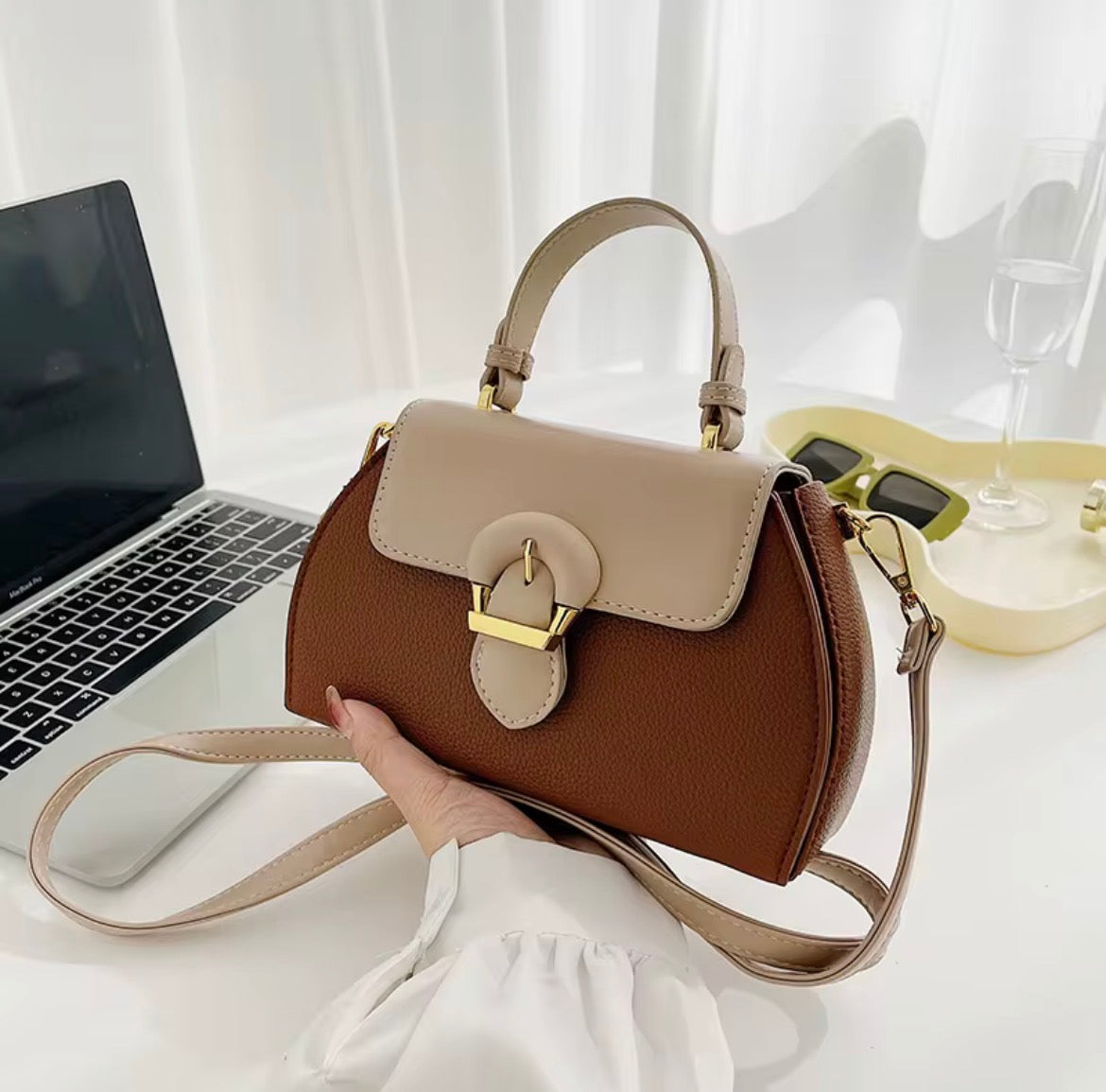 Vintage borsa a mano e tracolla