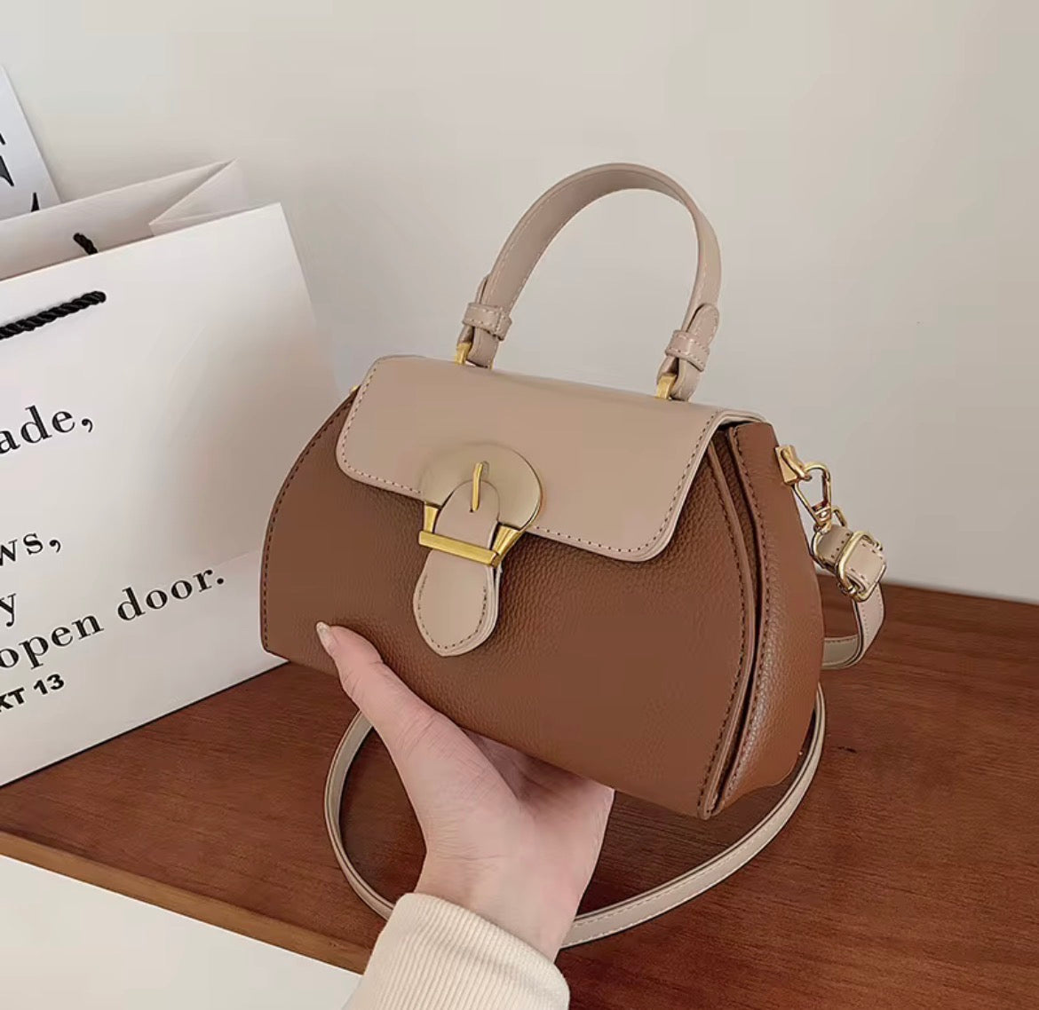 Vintage borsa a mano e tracolla