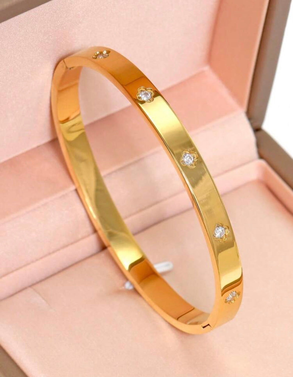 3 set braccialetti placato in oro vero
